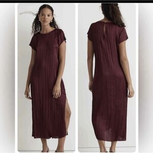 Madewell Mulberry Wine Burgundy Midi Slip Dress Size XXS NWT